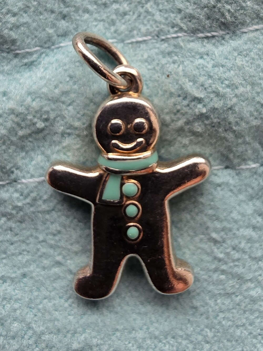 Tiffany & Co. Blue Enamel Gingerbread Man Charm